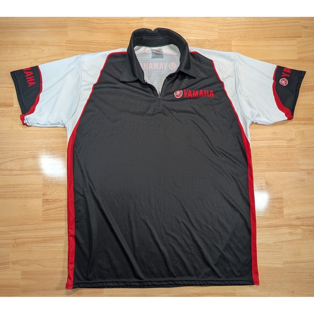 Yamaha Black and Red Performance Polo